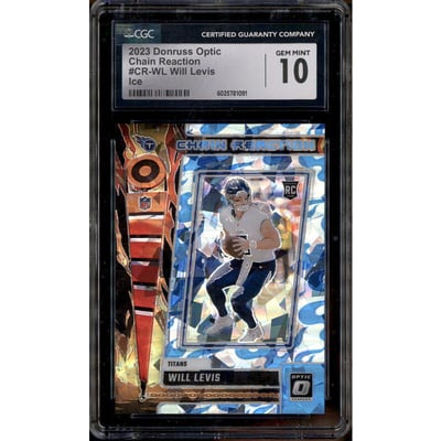 2023 Donruss Optic  Chain Reaction Ice #CR-WL Will Levis RC /15 CGC 10