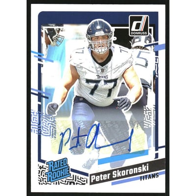 2023 Donruss Rated Rookies Autographs #395 Peter Skoronski
