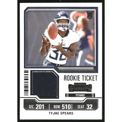 2023 Panini Contenders Rookie Ticket Swatches #36 Tyjae Spears