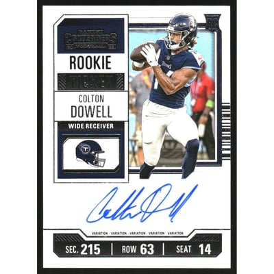 2023 Panini Contenders Variations #159 Colton Dowell