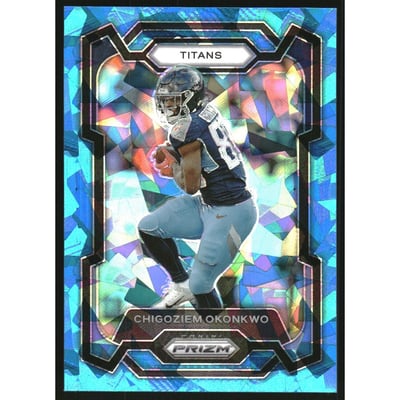 2023 Panini Prizm Prizms Blue Ice #288 Chigoziem Okonkwo