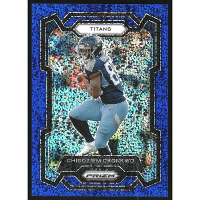 2023 Panini Prizm Prizms Blue Sparkle #288 Chigoziem Okonkwo