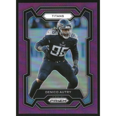 2023 Panini Prizm Prizms Purple #283 Denico Autry