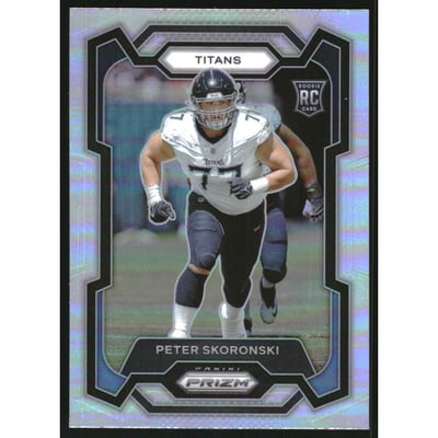 2023 Panini Prizm Prizms Silver #395 Peter Skoronski