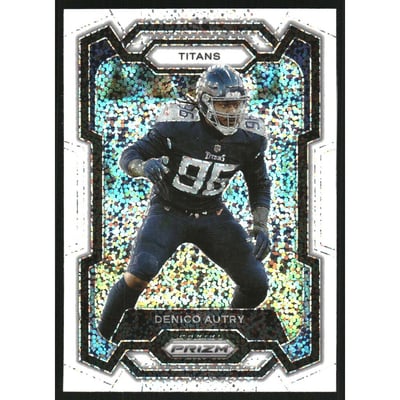 2023 Panini Prizm Prizms White Sparkle #283 Denico Autry
