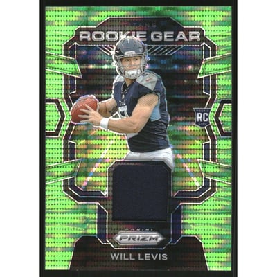 2023 Panini Prizm Rookie Gear Prizms Neon Green Pulsar #4 Will Levis