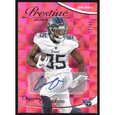 2023 Prestige Xtra Points Signatures Premium Pink #283 Chigoziem Okonkwo