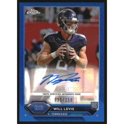 2023 Topps Composite Chrome Autographs Blue Refractors #TCAWL Will Levis