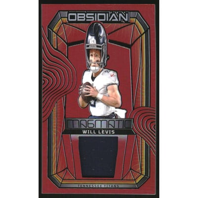 2024 Panini Obsidian Magmatic Memorabilia Red #12 Will Levis