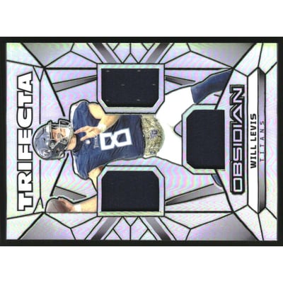 2024 Panini Obsidian Trifecta Swatches Silver #27 Will Levis