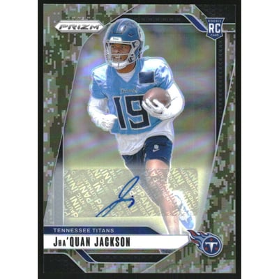 2024 Panini Prizm Autographs Prizms Camo #352 Jha'Quan Jackson
