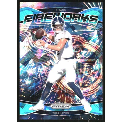 2024 Panini Prizm Fireworks Prizms Blue Ice #4 Will Levis