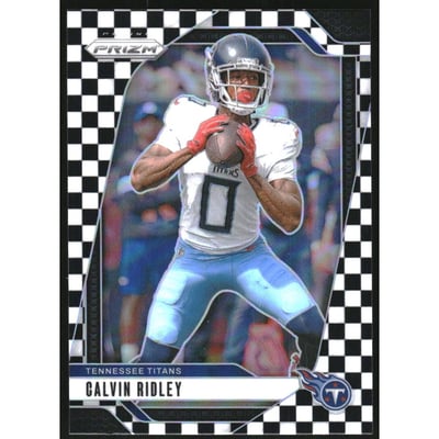 2024 Panini Prizm Prizms Black and White Checker #280 Calvin Ridley