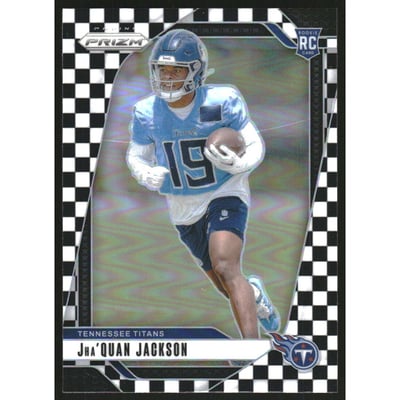 2024 Panini Prizm Prizms Black and White Checker #352 Jha'Quan Jackson