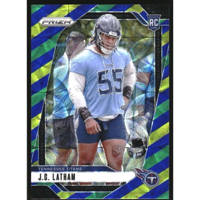2024 Panini Prizm Prizms Choice Blue Yellow and Green #334 JC Latham
