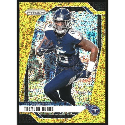 2024 Panini Prizm Prizms Gold Sparkle #281 Treylon Burks