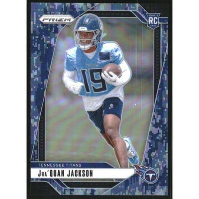 2024 Panini Prizm Prizms Navy Camo #352 Jha'Quan Jackson