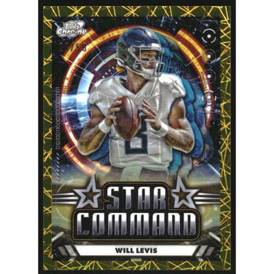 2024 Topps Cosmic Chrome Star Command Gold Interstellar Refractors #SC24 Will Levis