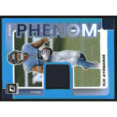 2025 Donruss Optic Rookie Phenoms Neon Blue #19 Elic Ayomanor