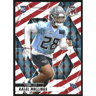 2025 Panini Mosaic Mosaic Red and White Stripe #390 Kalel Mullings