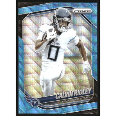 2025 Panini Prizm Prizms Blue Wave #220 Calvin Ridley