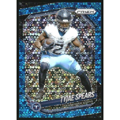 2025 Panini Prizm Prizms No Huddle Blue #270 Tyjae Spears