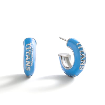 Tennessee Titans BaubleBar Puffy Enamel Hoop Earrings
