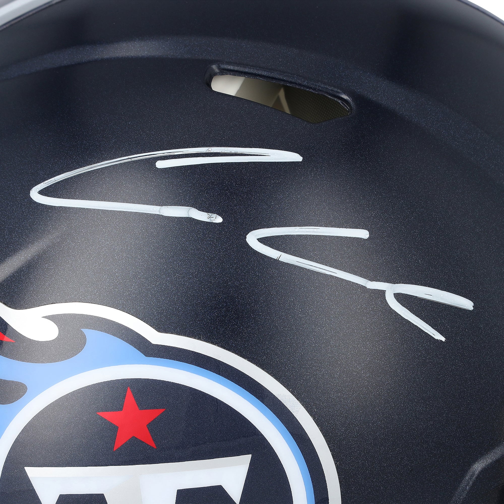 Casque Riddell Speed ​​Authentic autographié par Cameron Ward, joueur des Tennessee Titans