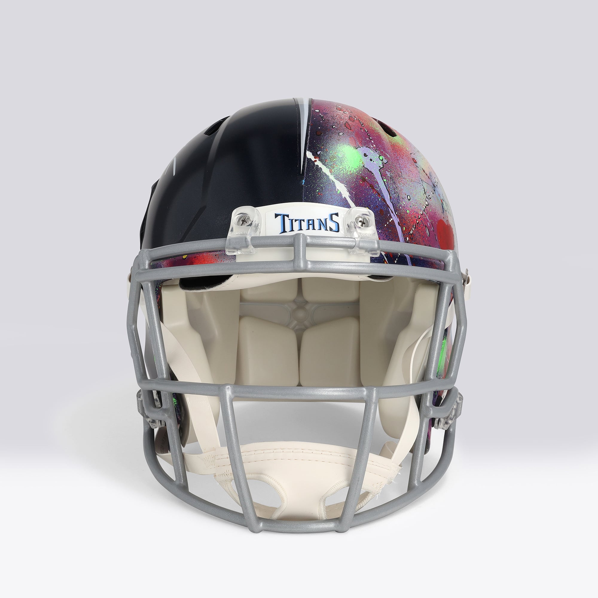 Casque Riddell Speed ​​Authentic autographié par Cameron Ward (Tennessee Titans) - Illustration de Shawn Voelker - NF70444438