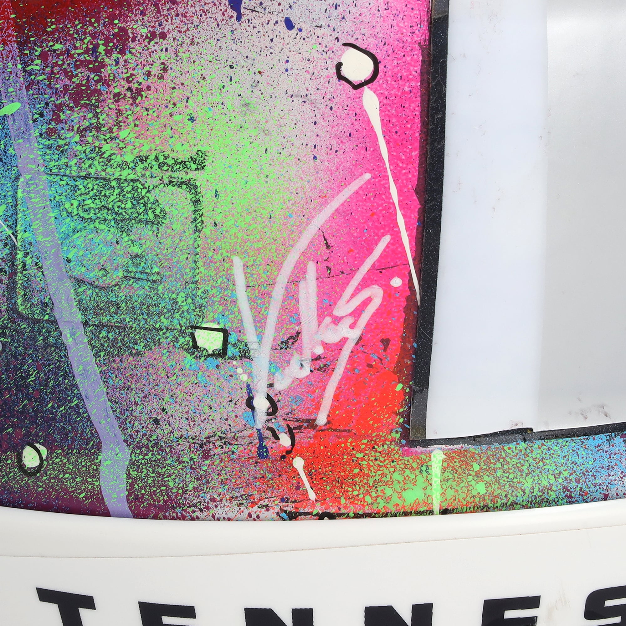 Casque Riddell Speed ​​Authentic autographié par Cameron Ward (Tennessee Titans) - Illustration de Shawn Voelker - NF70444438