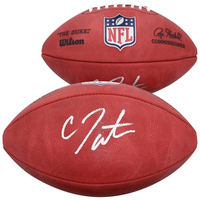 Carnell Tate Autographed Fanatics Authentic Wilson Duke Full Color Football