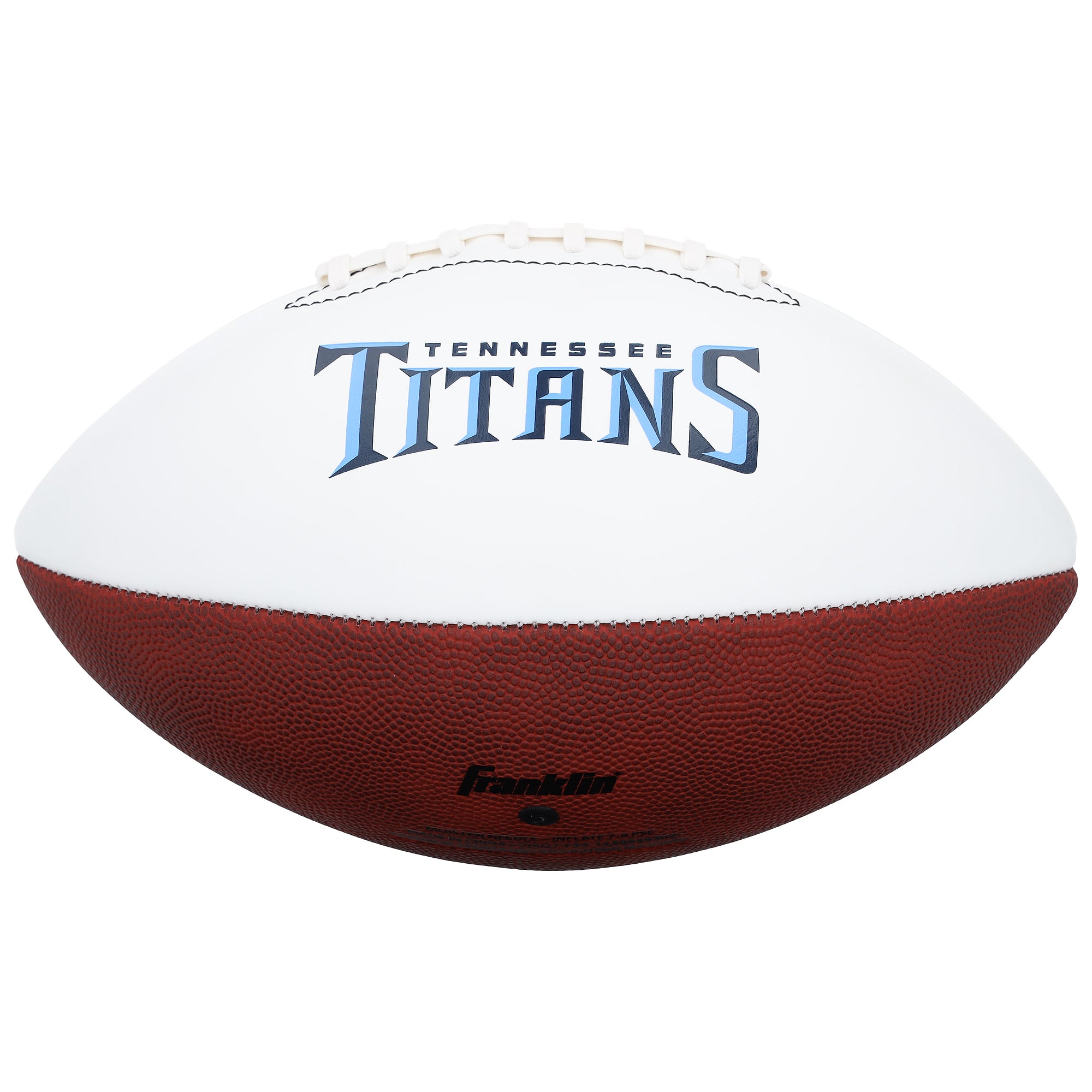 Ballon de football américain Franklin 2017-2025 à panneau blanc, autographié par Carnell Tate des Tennessee Titans