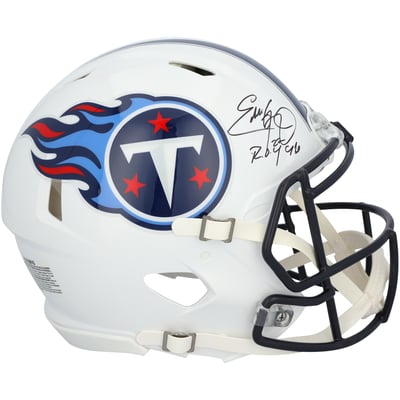 Eddie George Tennessee Titans Autographed Fanatics Authentic Riddell 1999-2017 Throwback Speed Authentic Helmet with "ROY 96" Inscription 