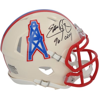 Eddie George Tennessee Titans Autographed Fanatics Authentic Riddell Retro Speed Mini Helmet with "96 OROY" Inscription 
