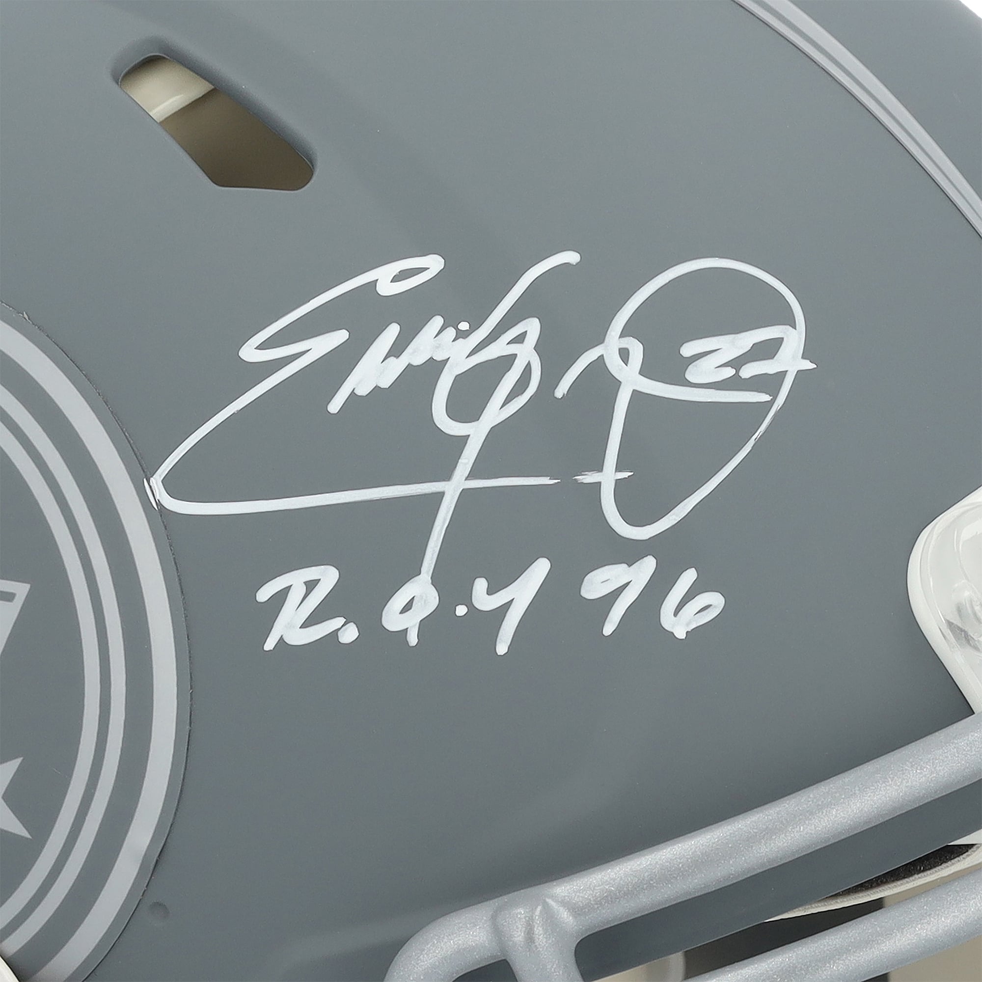 Eddie George Tennessee Titans Autographed Riddell Slate Speed Authentic Helmet with "ROY 96" Inscription