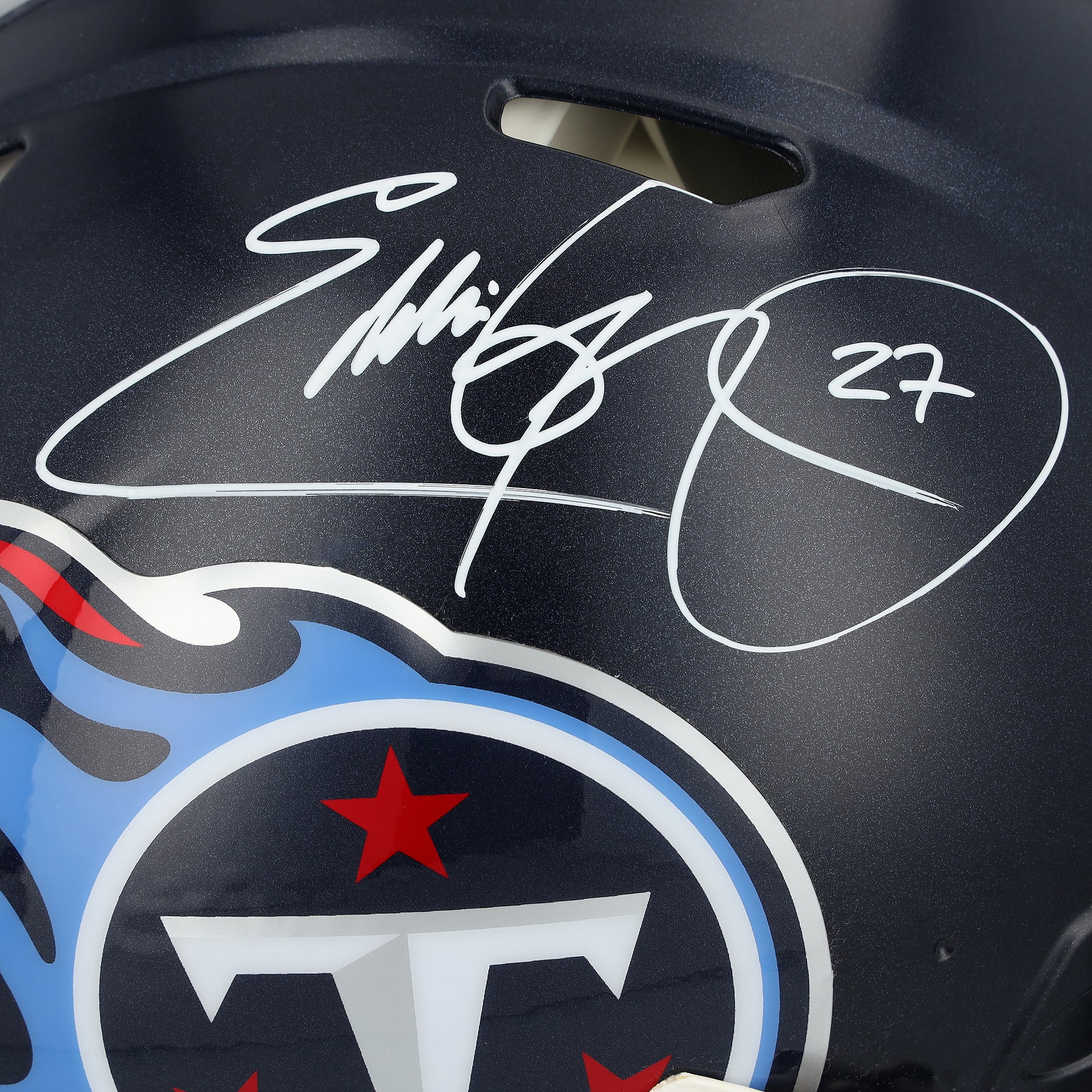 Casque Riddell Speed ​​Authentic autographié par Eddie George, joueur des Tennessee Titans