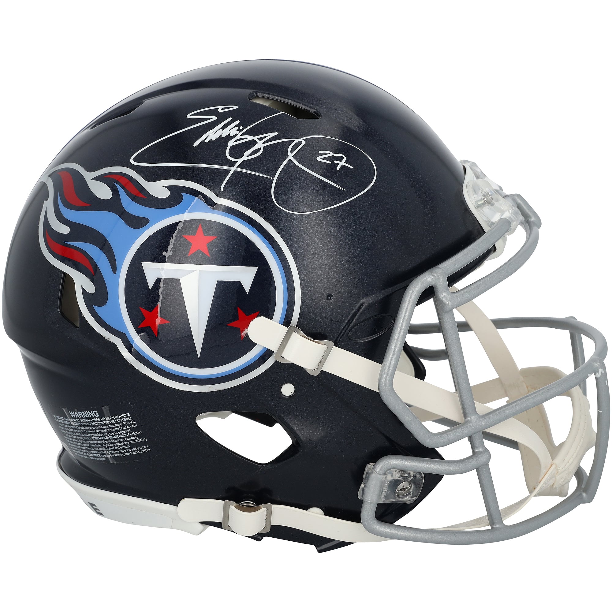 Casque Riddell Speed ​​Authentic autographié par Eddie George, joueur des Tennessee Titans