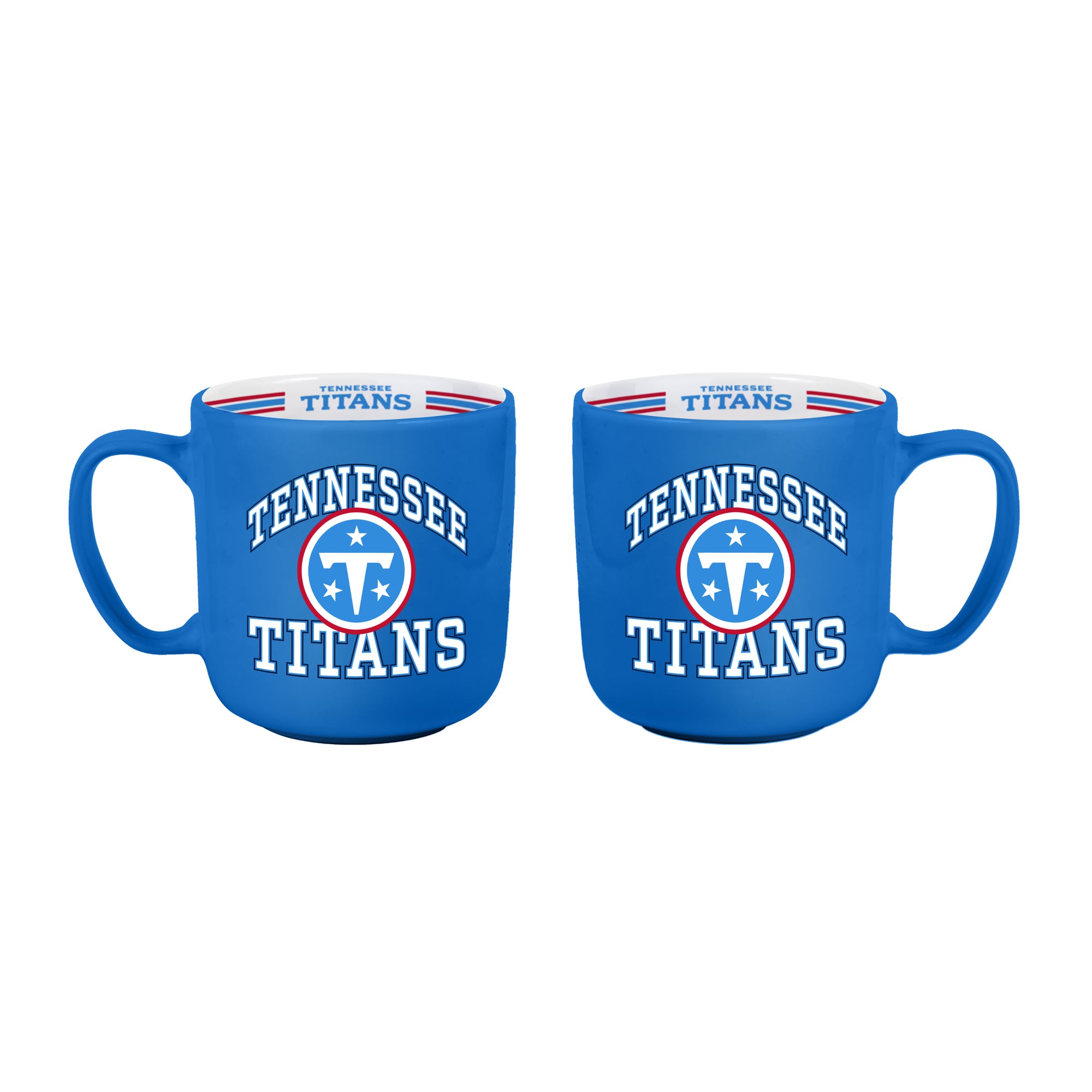 Ensemble de deux tasses rayées de 44 cl (15 oz) Logo Brands Tennessee Titans