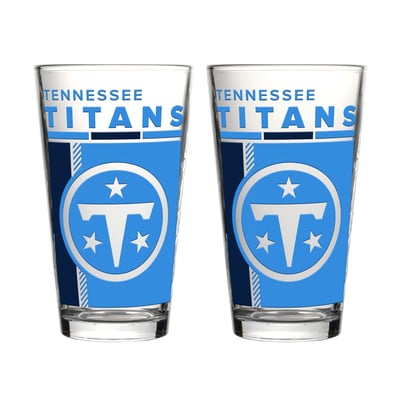 Tennessee Titans Logo Brands Two-Piece 16oz. Pint Glass Set