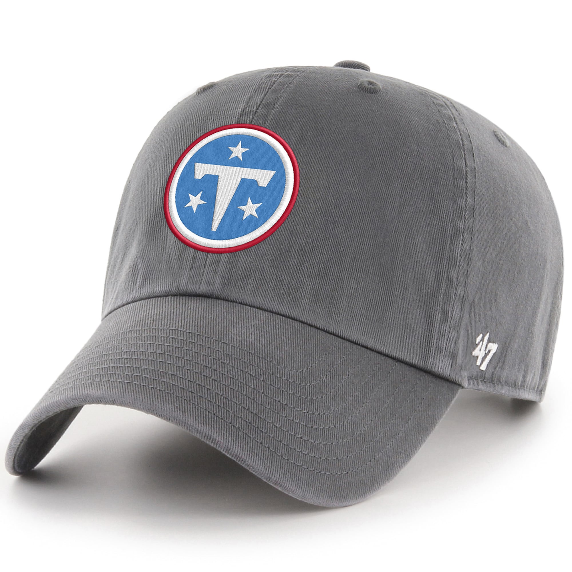 Men's '47 Khaki Tennessee Titans Primary Logo Clean Up Adjustable Hat
