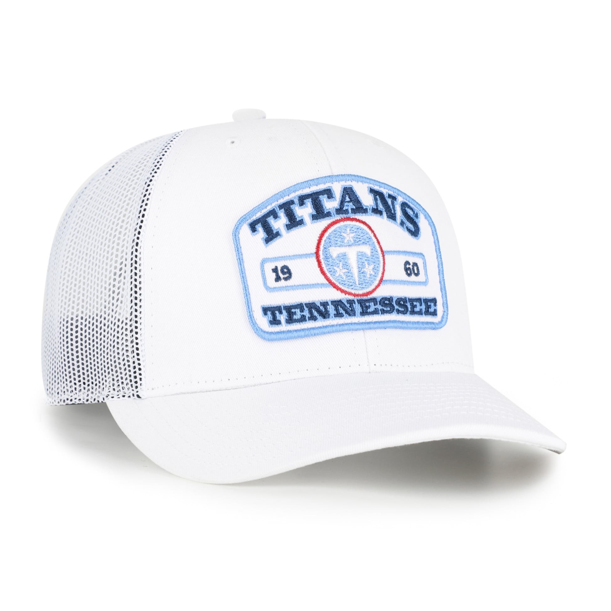 Casquette trucker ajustable blanche Tennessee Titans Roadway pour homme, modèle 47
