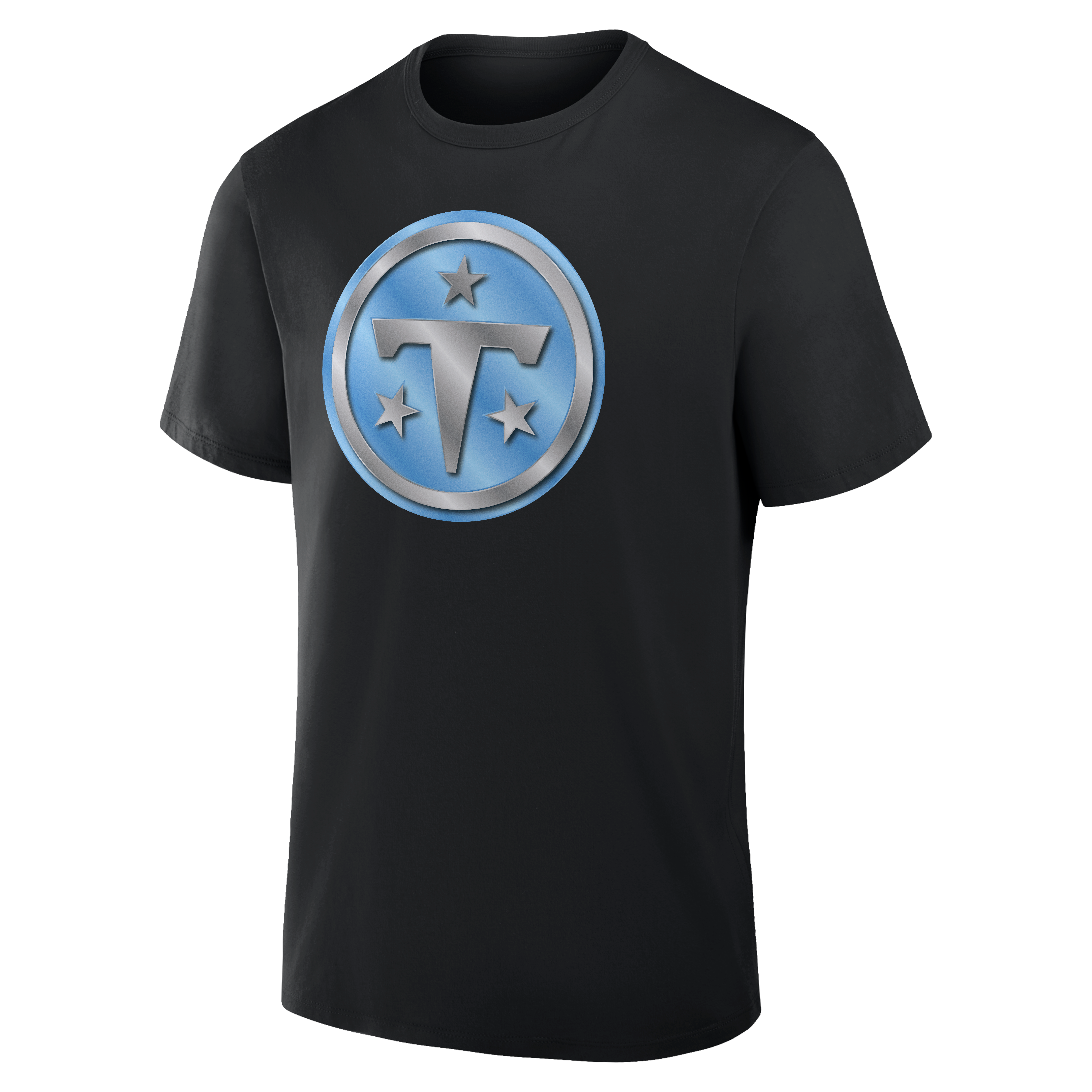 T-shirt noir pour homme avec mascotte métallique des Tennessee Titans