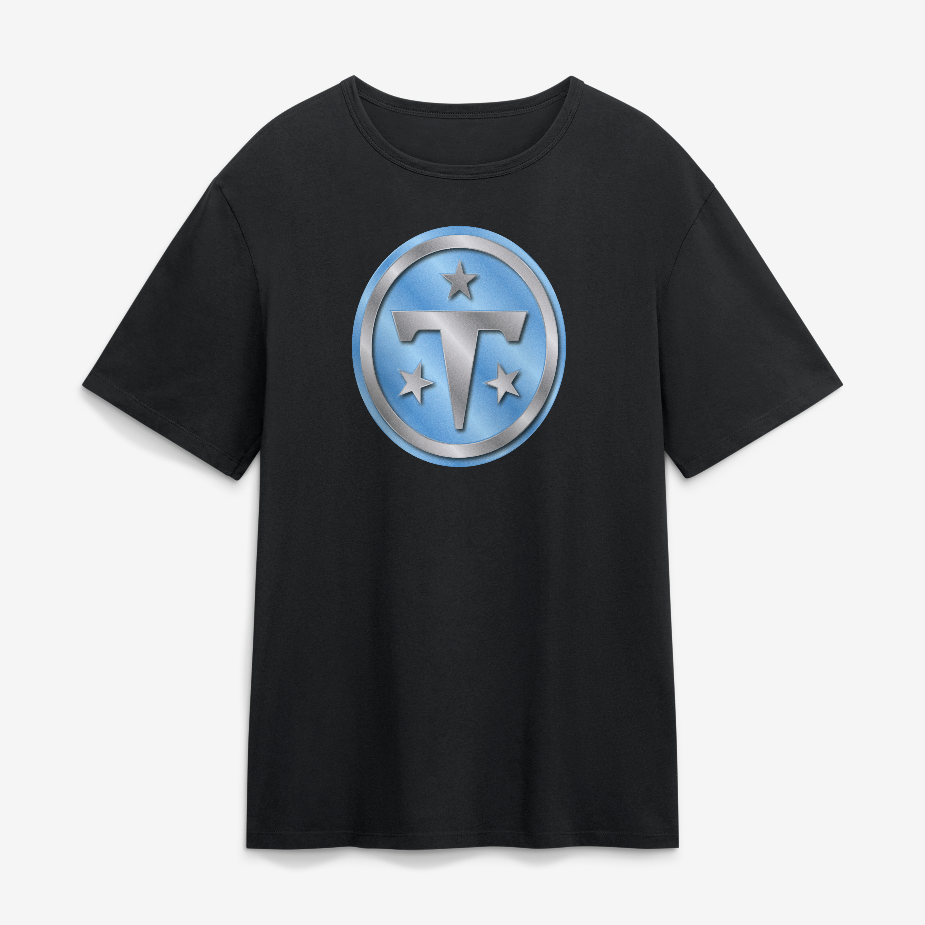 T-shirt noir pour homme avec mascotte métallique des Tennessee Titans