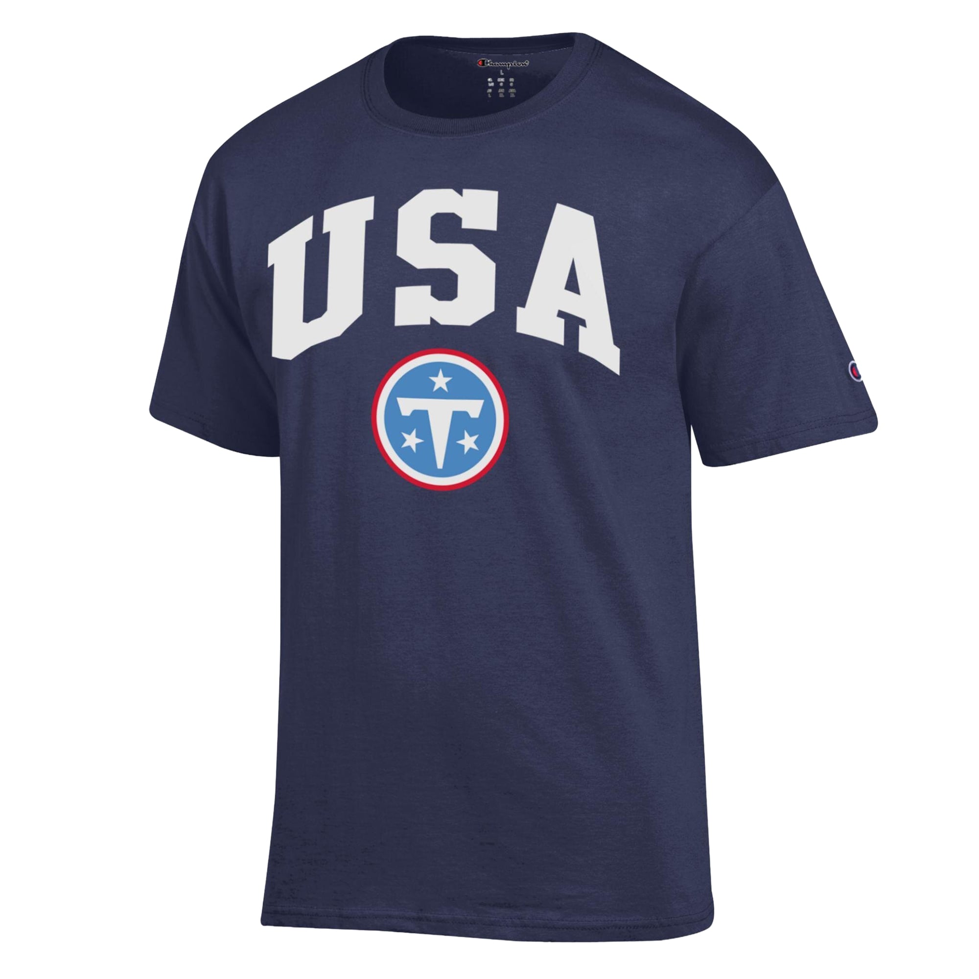 Men's Champion Navy Tennessee Titans Americana T-Shirt