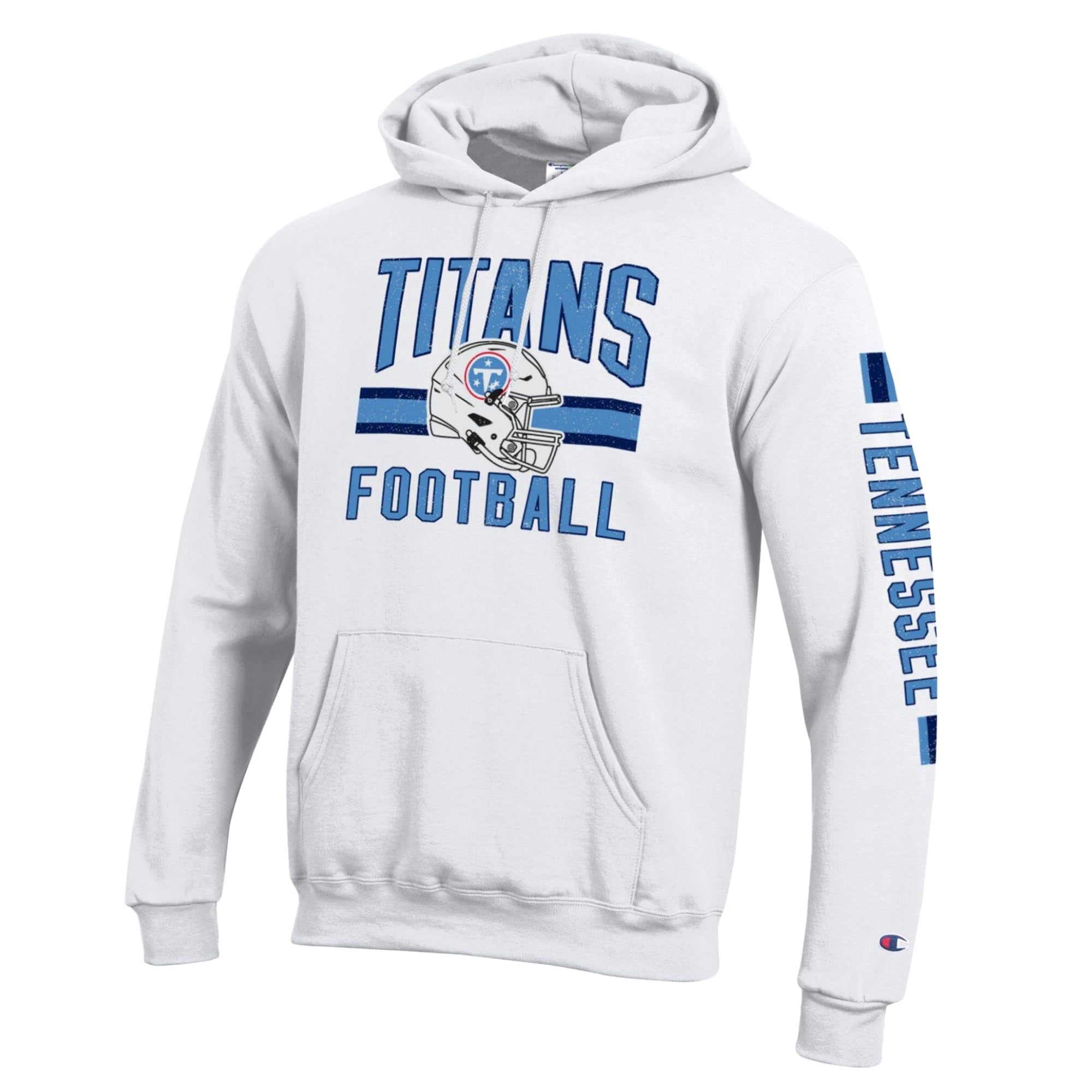 Men's Champion White Tennessee Titans Powerblend Hoodie