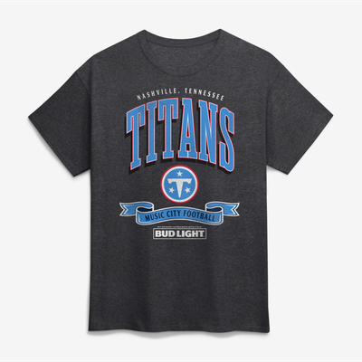 Tennessee Titans Bud Light T-Shirt - Charcoal