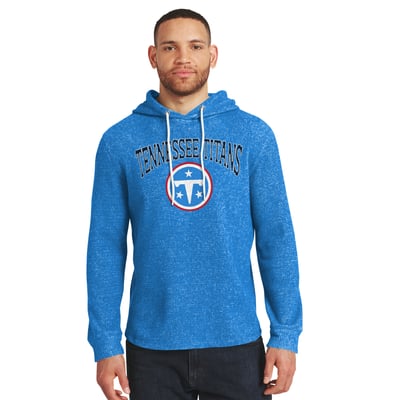 Tennessee Titans Darius Rucker Collection by Fanatics Waffle Knit Hooded Tri-Blend Long Sleeve T-Shirt - Light Blue
