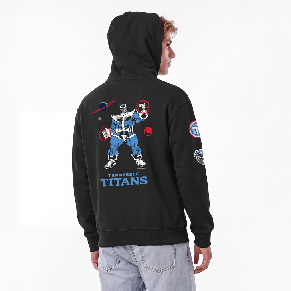 Men's Disney x Champion Black Tennessee Titans Thanos All-Star Hoodie