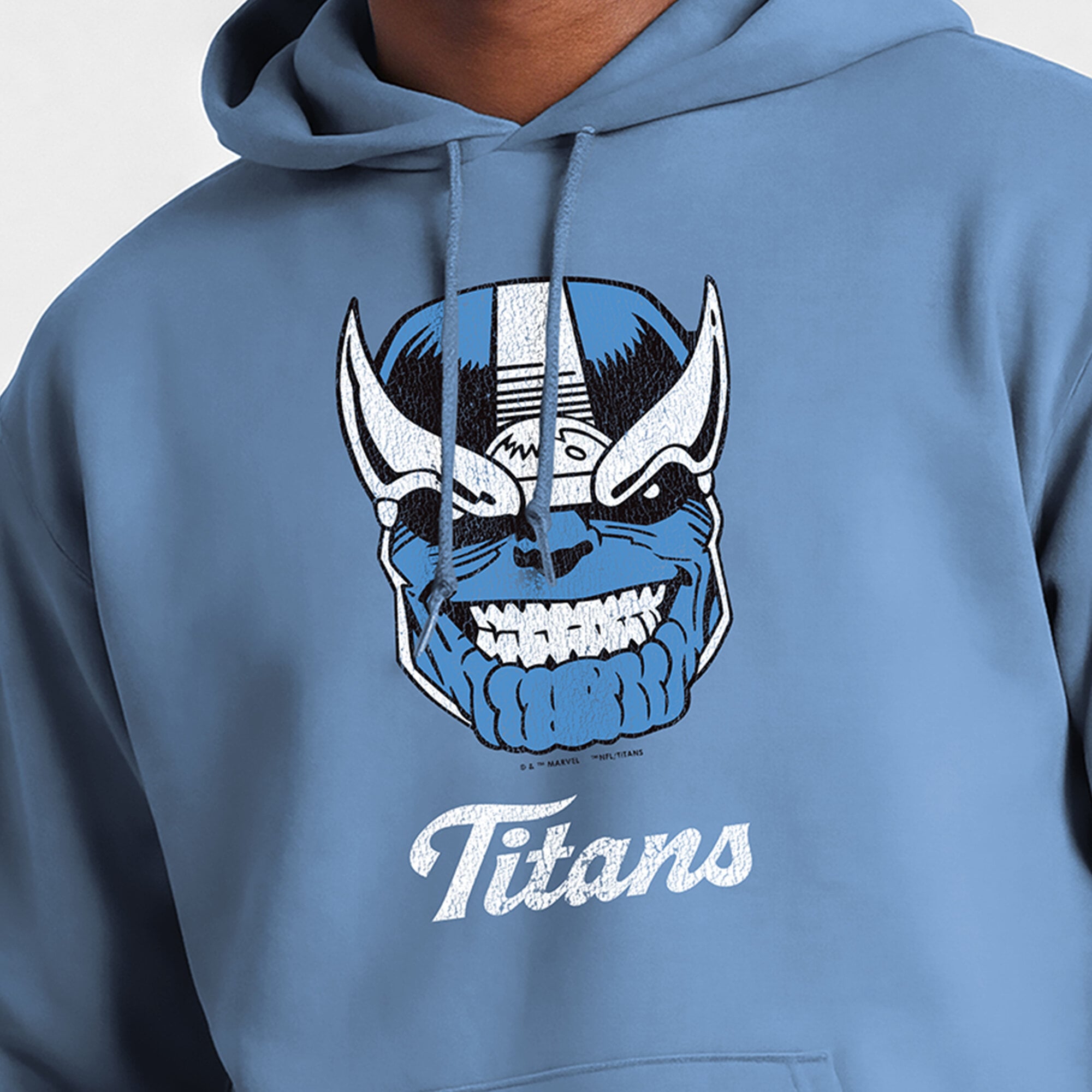 Sweat-shirt à capuche intégral bleu clair Disney x Champion Tennessee Titans pour homme