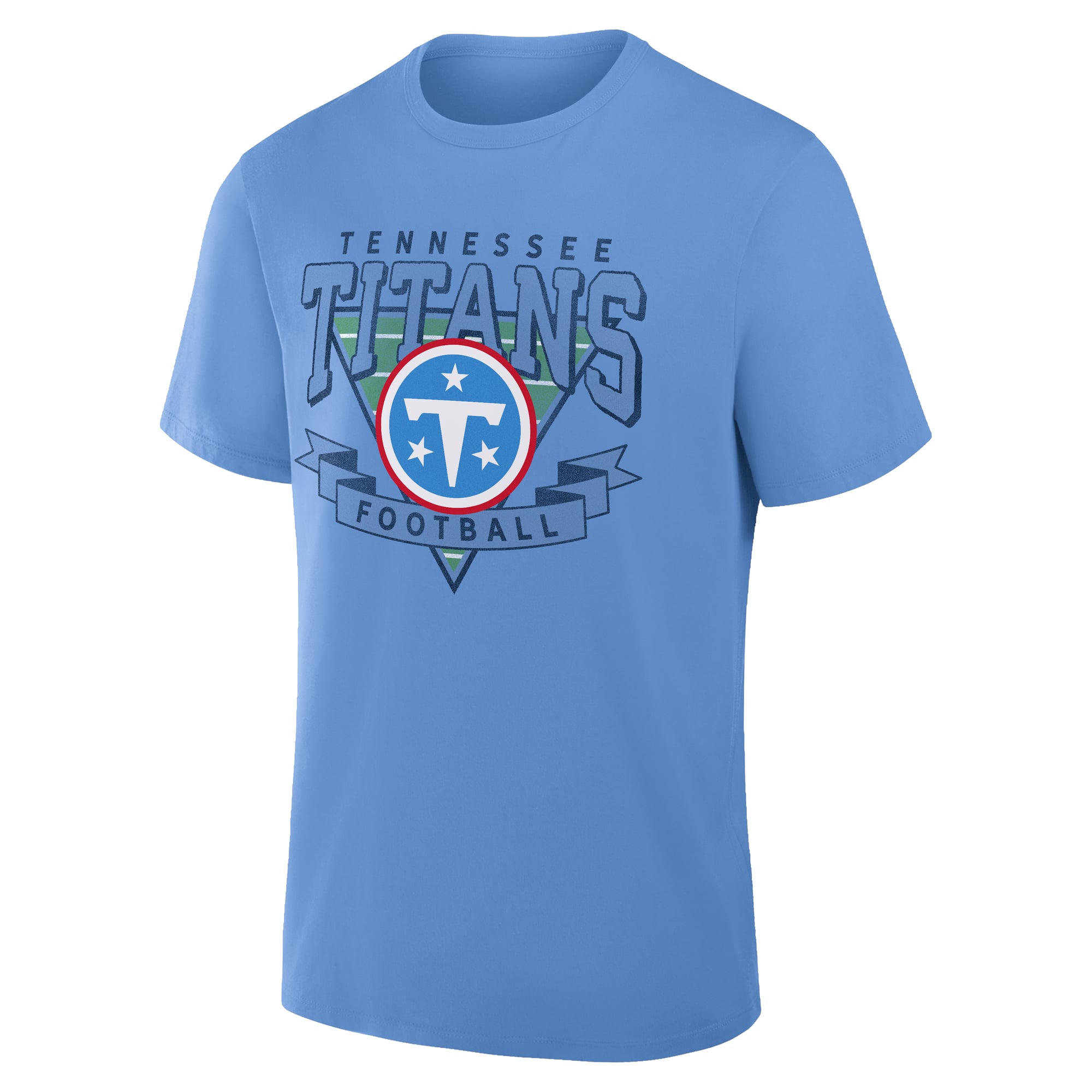 Men's Fanatics Blue Tennessee Titans Old Fashion Rushing Legacy Cotton T-Shirt